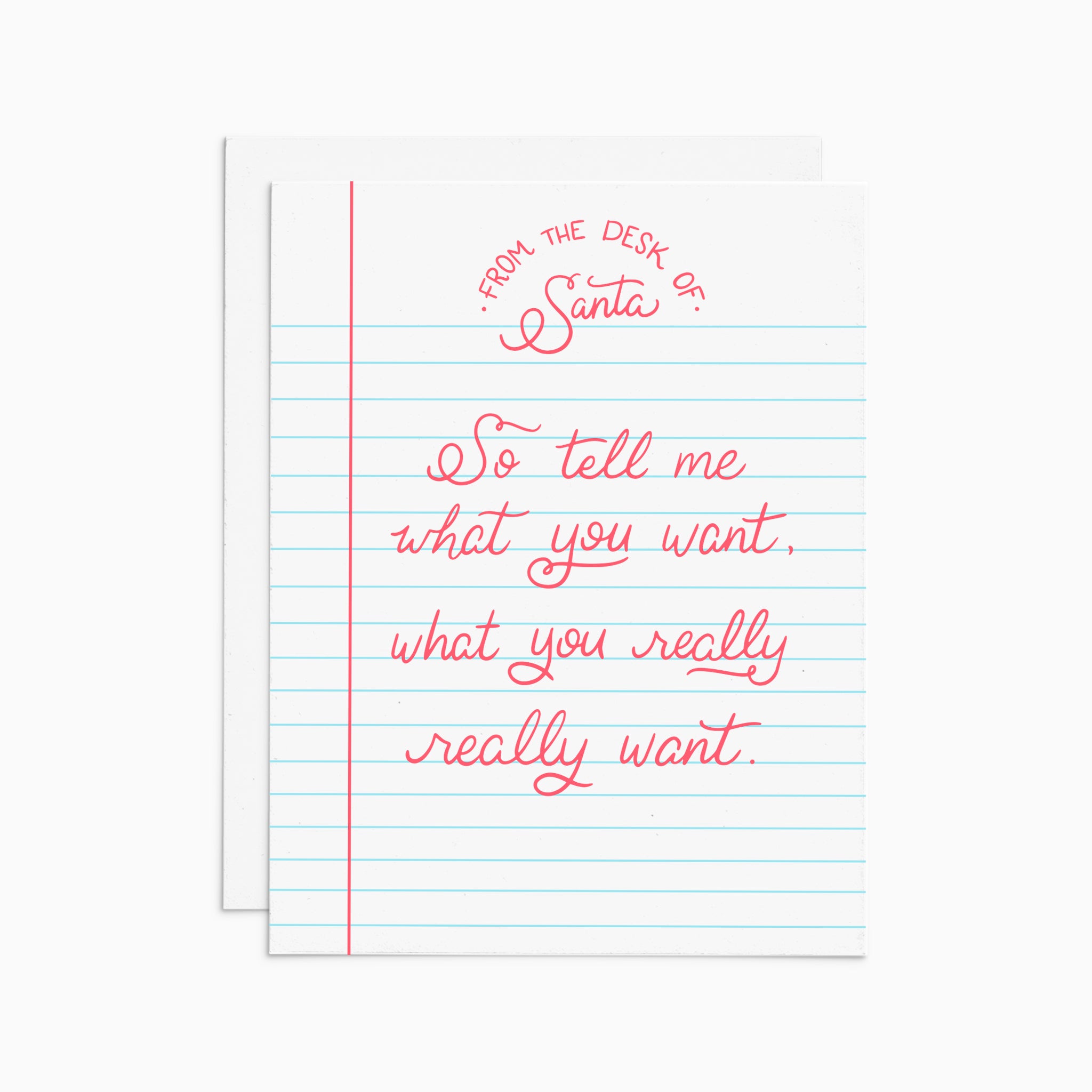 So Tell Me What You Want Card