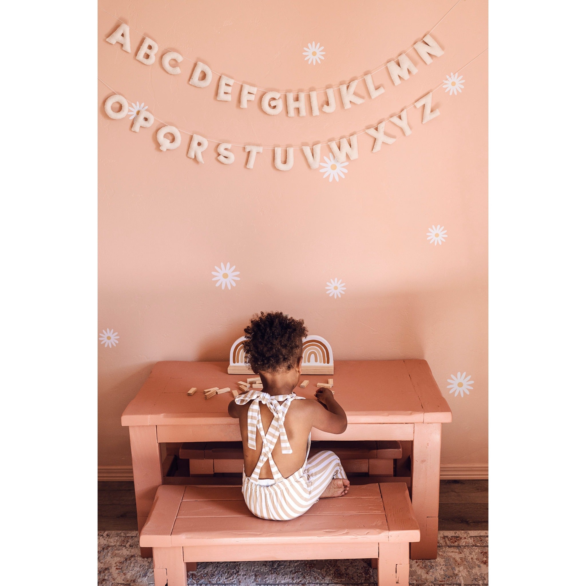 White Felt Alphabet Garland