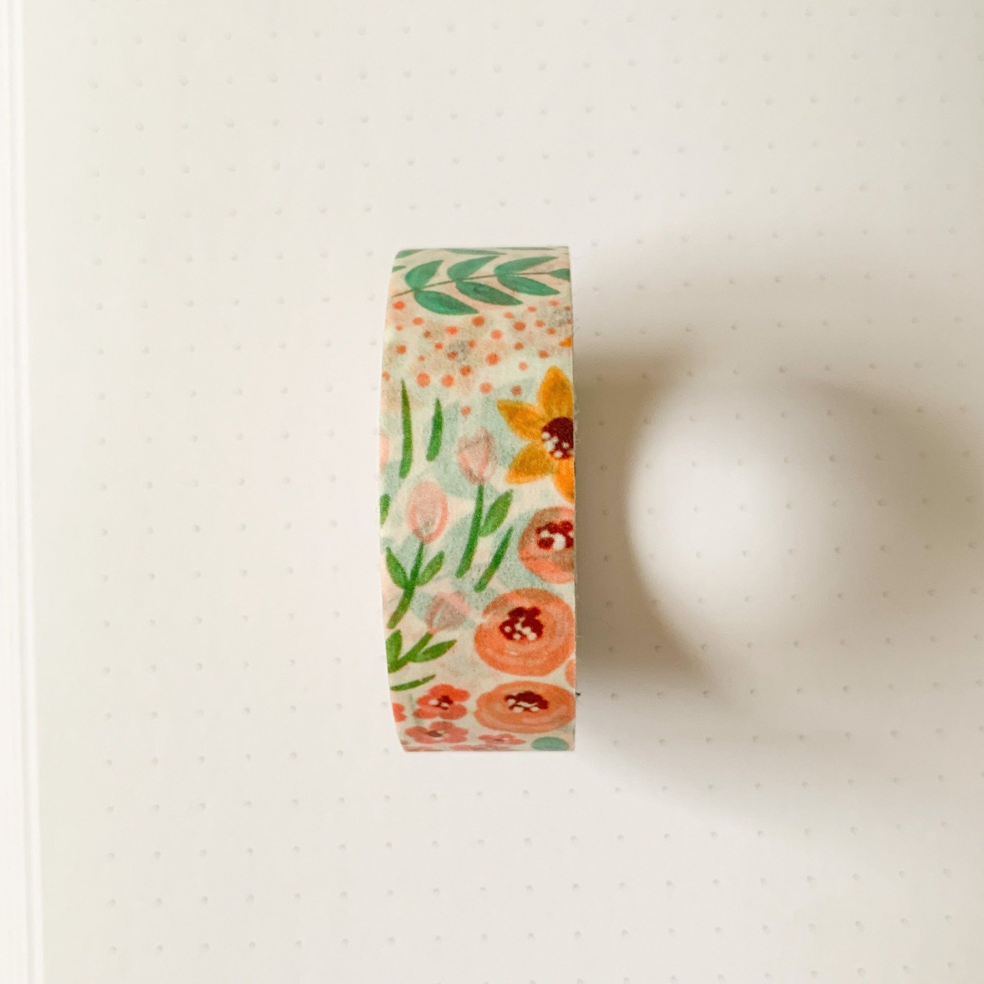 White Floral Washi Tape