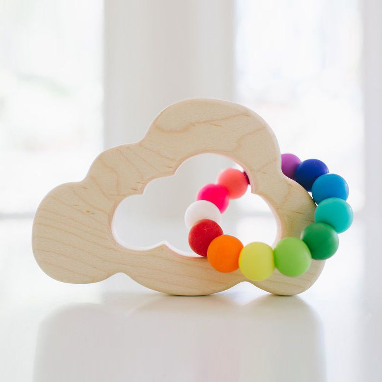 Wood Rainbow Grasping Teether Toy