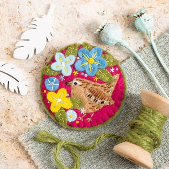 Wren Felt Brooch Craft Kit