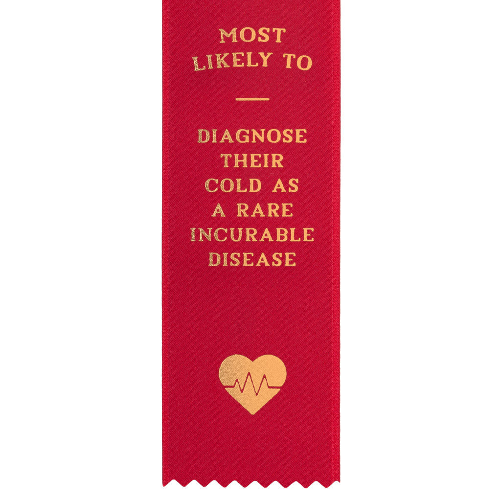 Funny red adult award ribbon