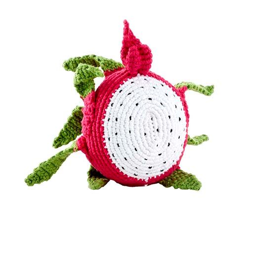 Crocheted Dragon Fruit Rattle