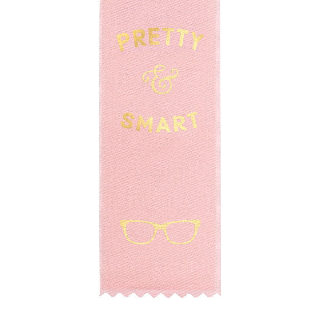 Funny pink award ribbon