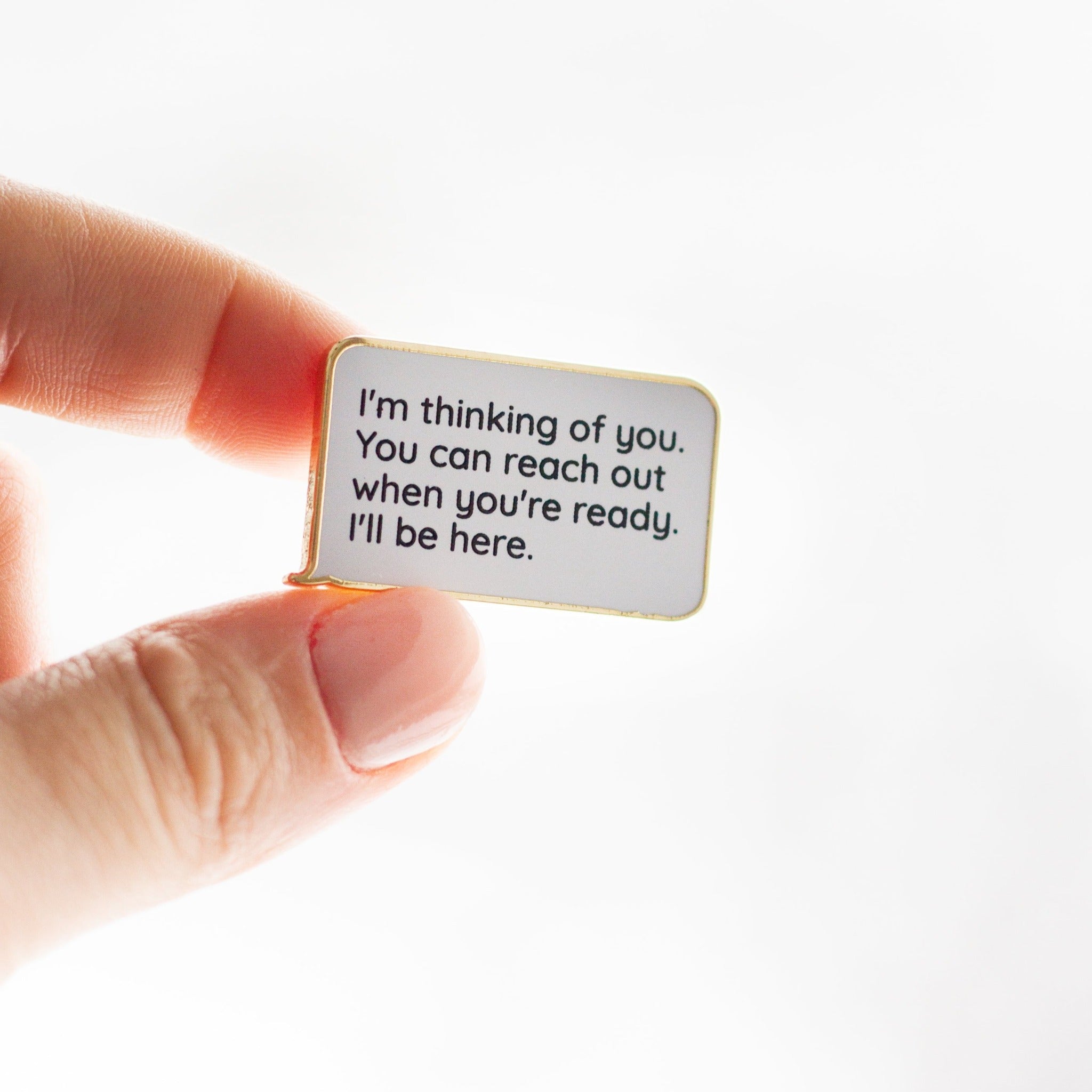 Incoming Text Thinking of You Enamel Pin