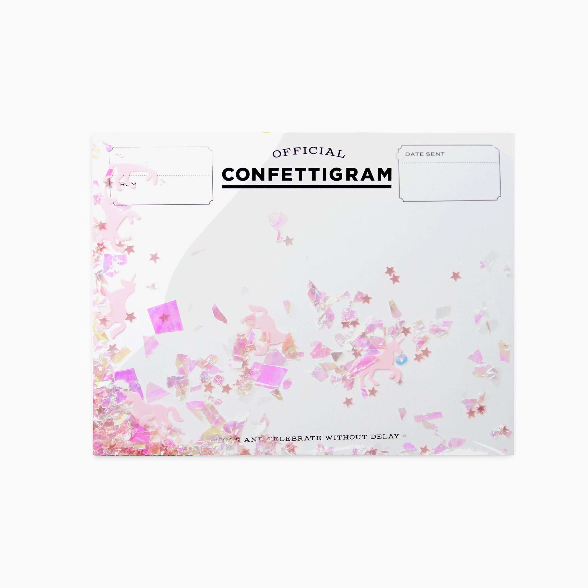 Unicorn Confettigram Card